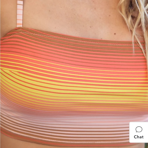 Aerie striped bandeau longline bikini top - Picture 7 of 7